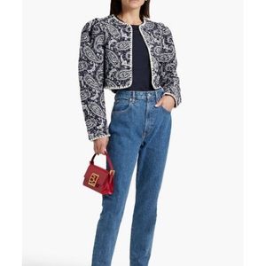 Sea ny paisley puff sleeve jacket
